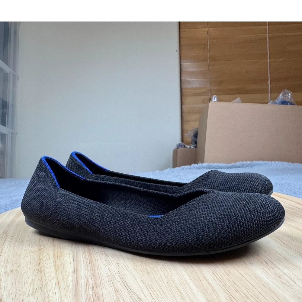 Like New, Rothy's Black Knit Flats Streamlined Comfort